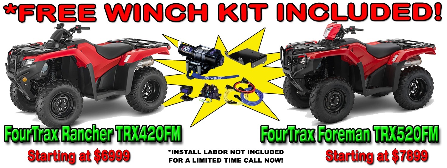 FREE WINCH WITH YOUR FOREMAN OR RANCHER